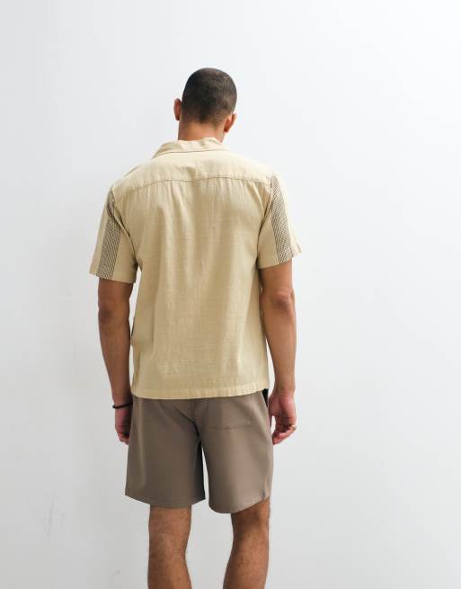ONLY & SONS - Resort - Overhemd met borduursel in lichtgeel, 4 van 9