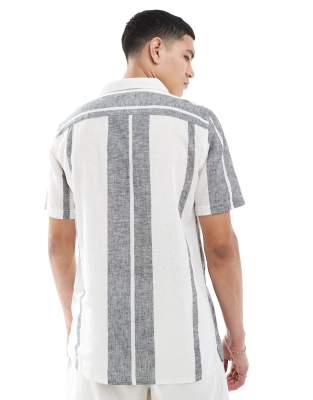 ONLY & SONS REVERE COLLAR LINEN MIX SHIRT