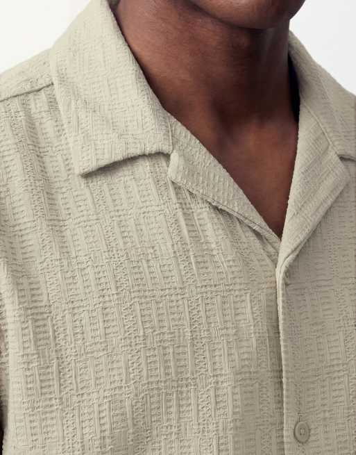 ONLY & SONS revere collar shirt in khaki (part of a set), 3 of 5