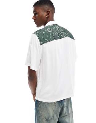 Only & Sons Revere Collar Shirt With Paisley Detail In White