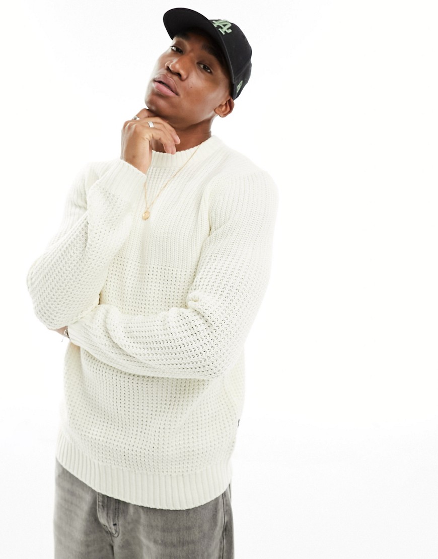 ONLY & SONS ribbed knit jumper in white