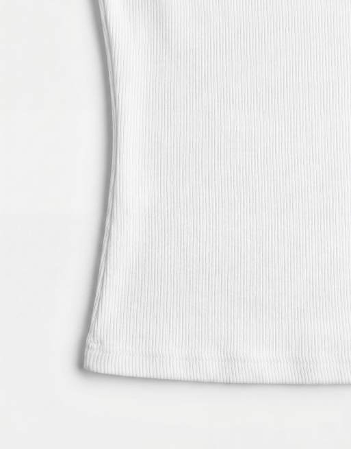 ONLY & SONS ribbed tank top in cream, 9 of 9
