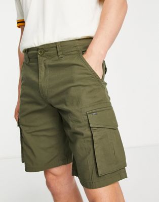 Only & Sons ripstop cargo shorts in khaki green