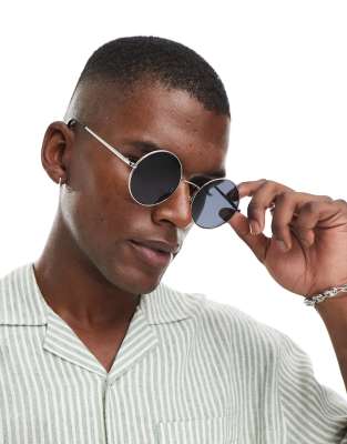 ONLY & SONS ONLY & SONS round sunglasses in black