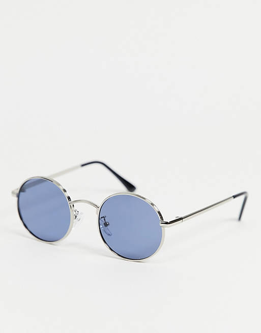 Only & Sons round sunglasses in silver