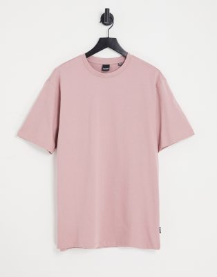 Only & Sons – Różowy T-shirt o luźnym kroju