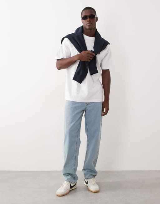 Only & Sons - Ruimvallend T-shirt met drankjesprint op de achterkant in wit, 2 van 5