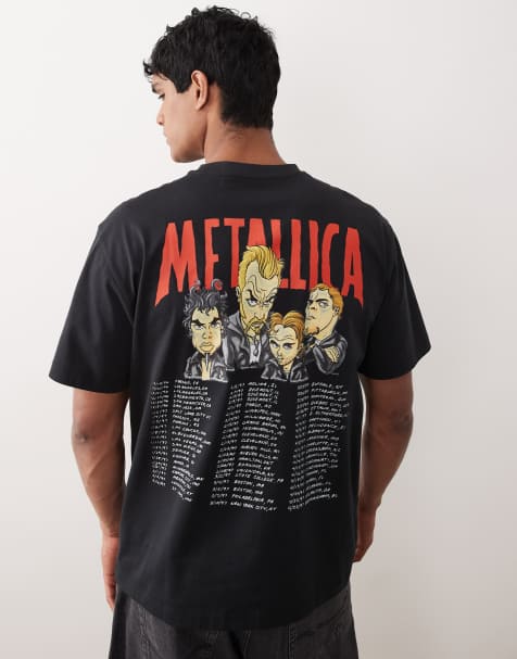 Only & Sons - Ruimvallend T-shirt met Metallica-print op de rug in zwart - view 1
