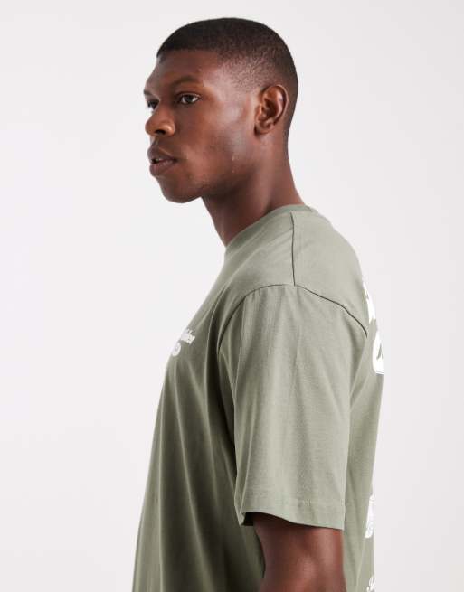 ONLY & SONS - Ruimvallend T-shirt met scooterprint op de achterkant in kaki, 5 van 5