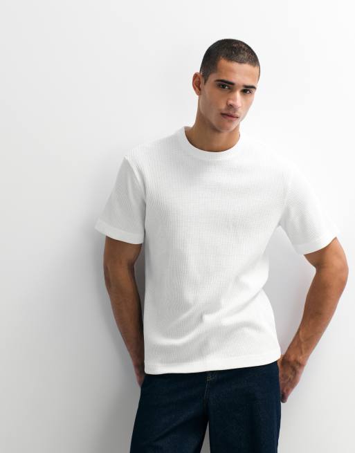 Only & Sons - Ruimvallend zacht Airflex T-shirt in wit, 4 van 7