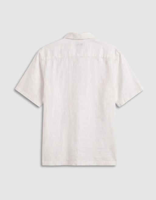 ONLY & SONS - Ruimvallende polo met linnen in crème, 7 van 9