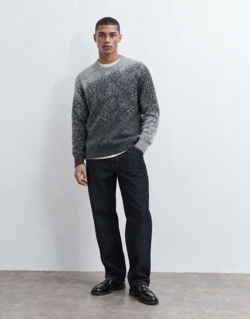 ONLY & SONS ruimvallende trui met ronde hals in lichtgrijs, 9 van 10