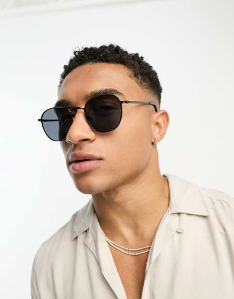 Only & Sons – Runde Sonnenbrille in Schwarz - view 1
