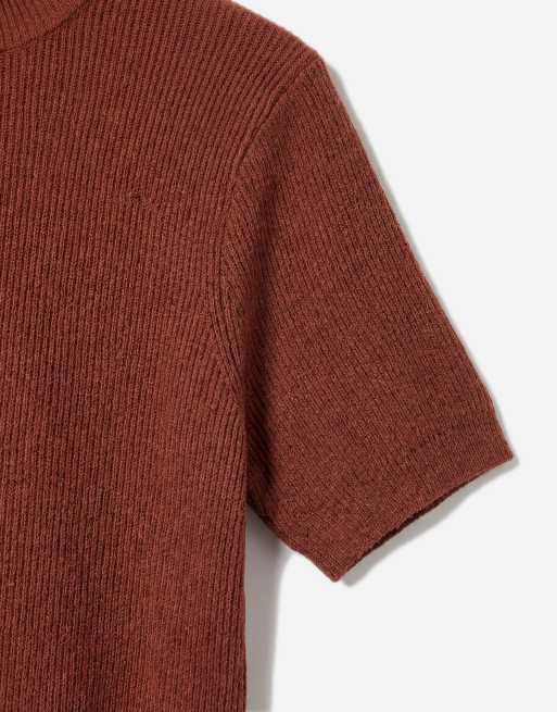 ONLY & SONS - Rustbrun ribstrikket skjorte, 8 af 12