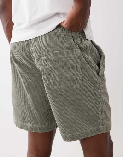 ONLY & SONS – Salviagröna manchestershorts med resårmidja, 5 av 5