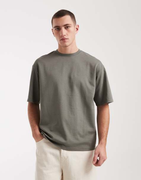 ONLY & SONS - Salviegrå åndbar T-shirt i afslappet pasform - view 1