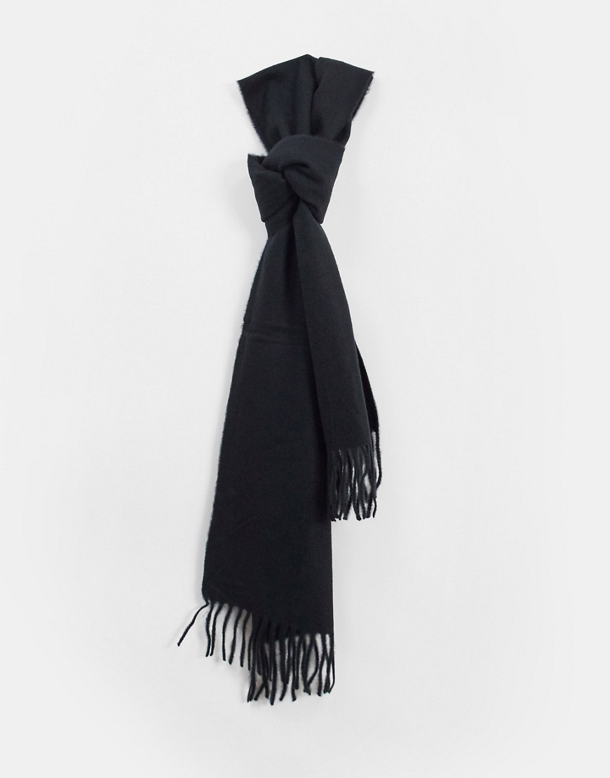 Only & Sons scarf in wool with tassels black