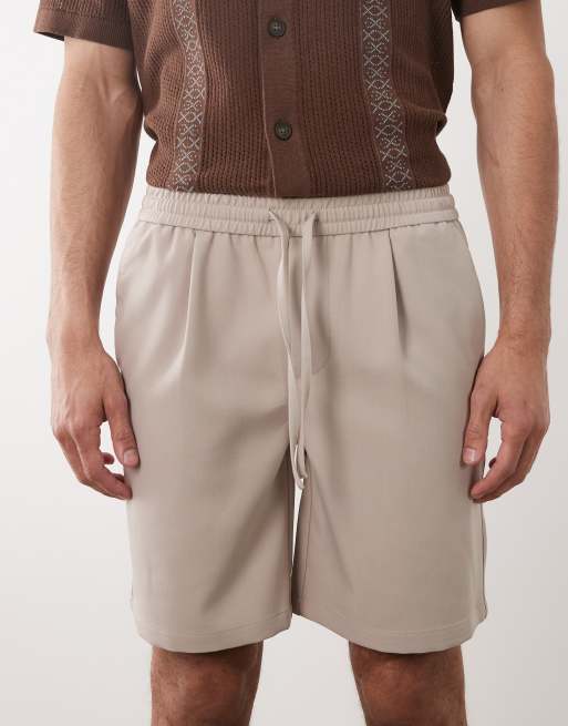 ONLY & SONS – Schlupf-Shorts in Cremeweiß mit Bundfalten, 4 von 5