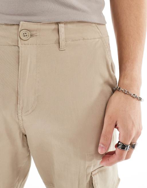 Only & Sons – Schmal geschnittene Cargohose in Beige, 5 von 5
