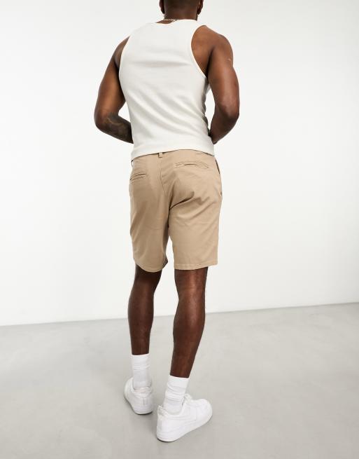 Only & Sons – Schmal geschnittene Chino-Shorts in Beige, 2 von 4