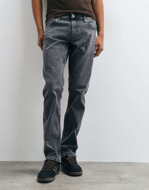 ONLY & SONS schmal geschnittene Jeans in dunkelgrauer Waschung, 5 von 5