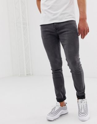Only & Sons – Schmal geschnittene Jeans in Grau