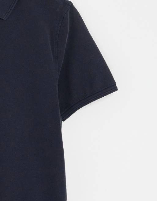 Only& Sons – Schmal geschnittenes Poloshirt in verwaschenem Marineblau , 3 von 4