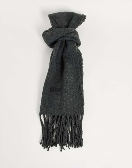 Only & Sons - Sciarpa a frange, colore grigio