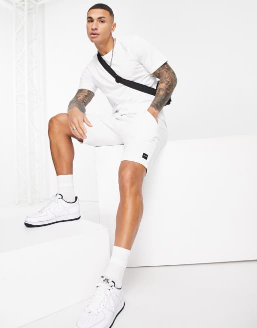Only & Sons - Set met T-shirt en short in wit