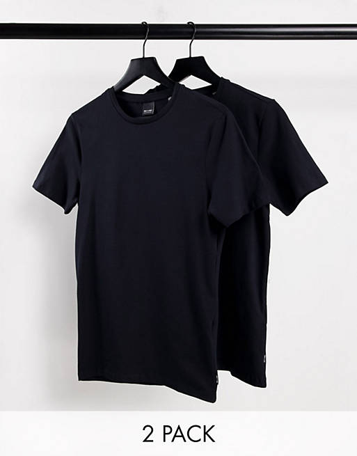 Only & Sons - Set van 2 T-shirts met ronde hals in zwart