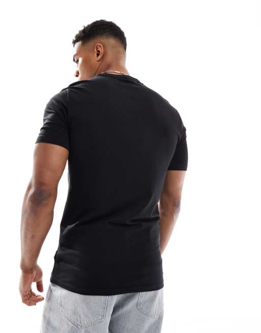 Only & Sons - Set van 2 T-shirts met ronde hals in zwart, 3 van 4