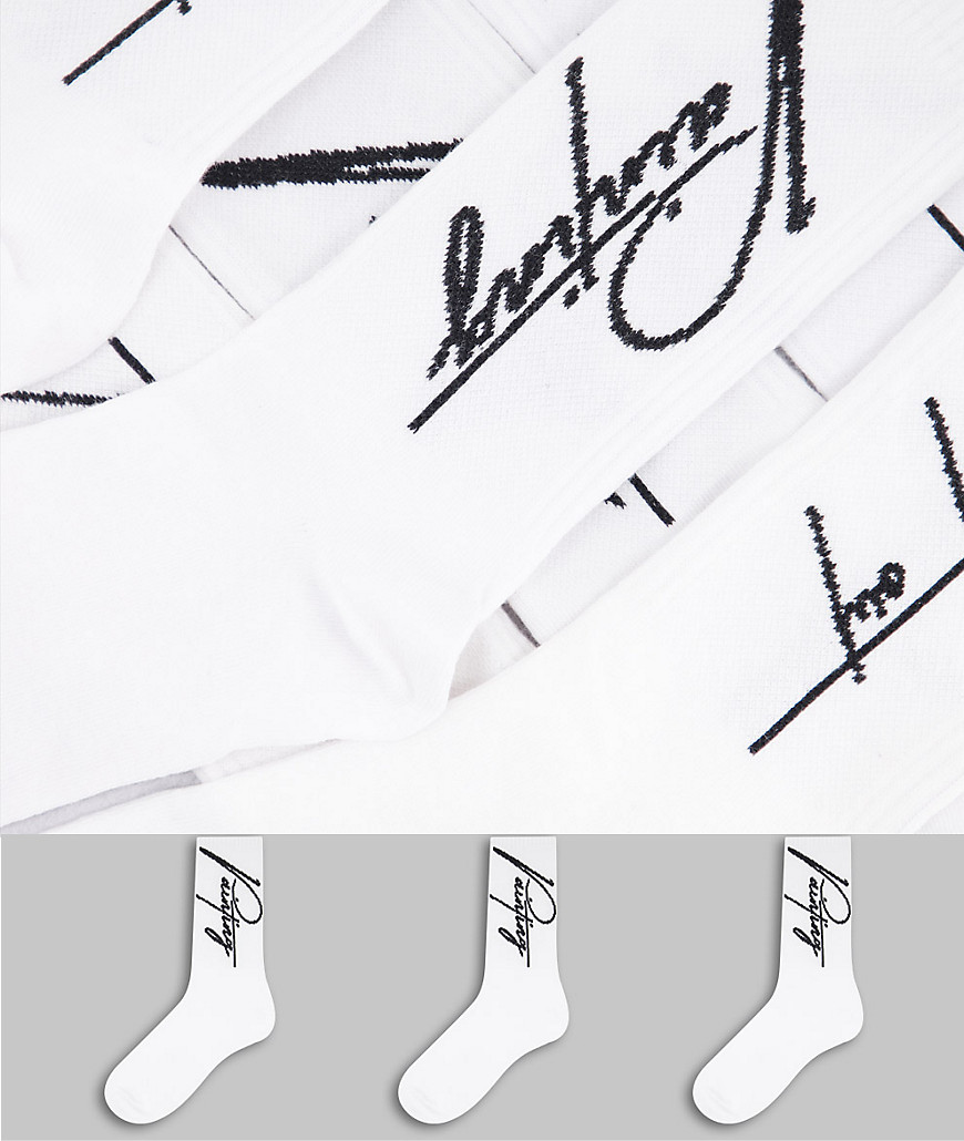 Only & Sons - Set van 3 paar sokken met geschreven logo in wit