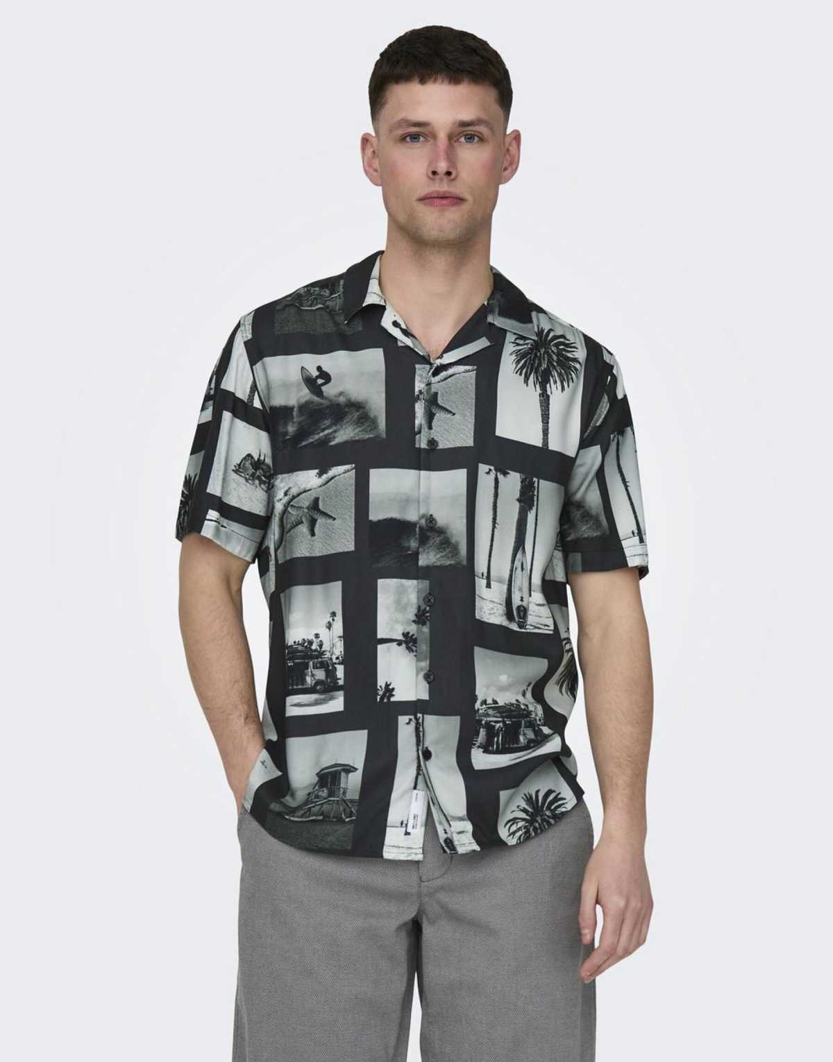ONLY & SONS Shirt in black