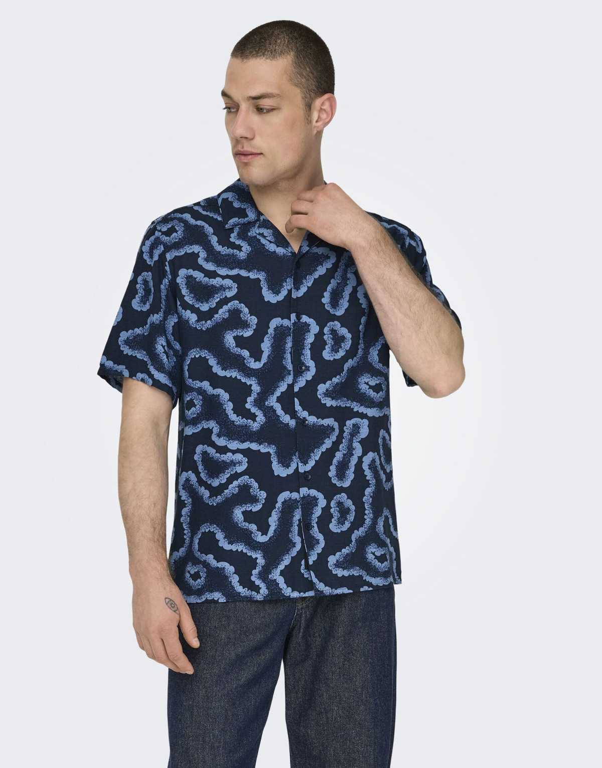 ONLY & SONS Shirt in mood indigo