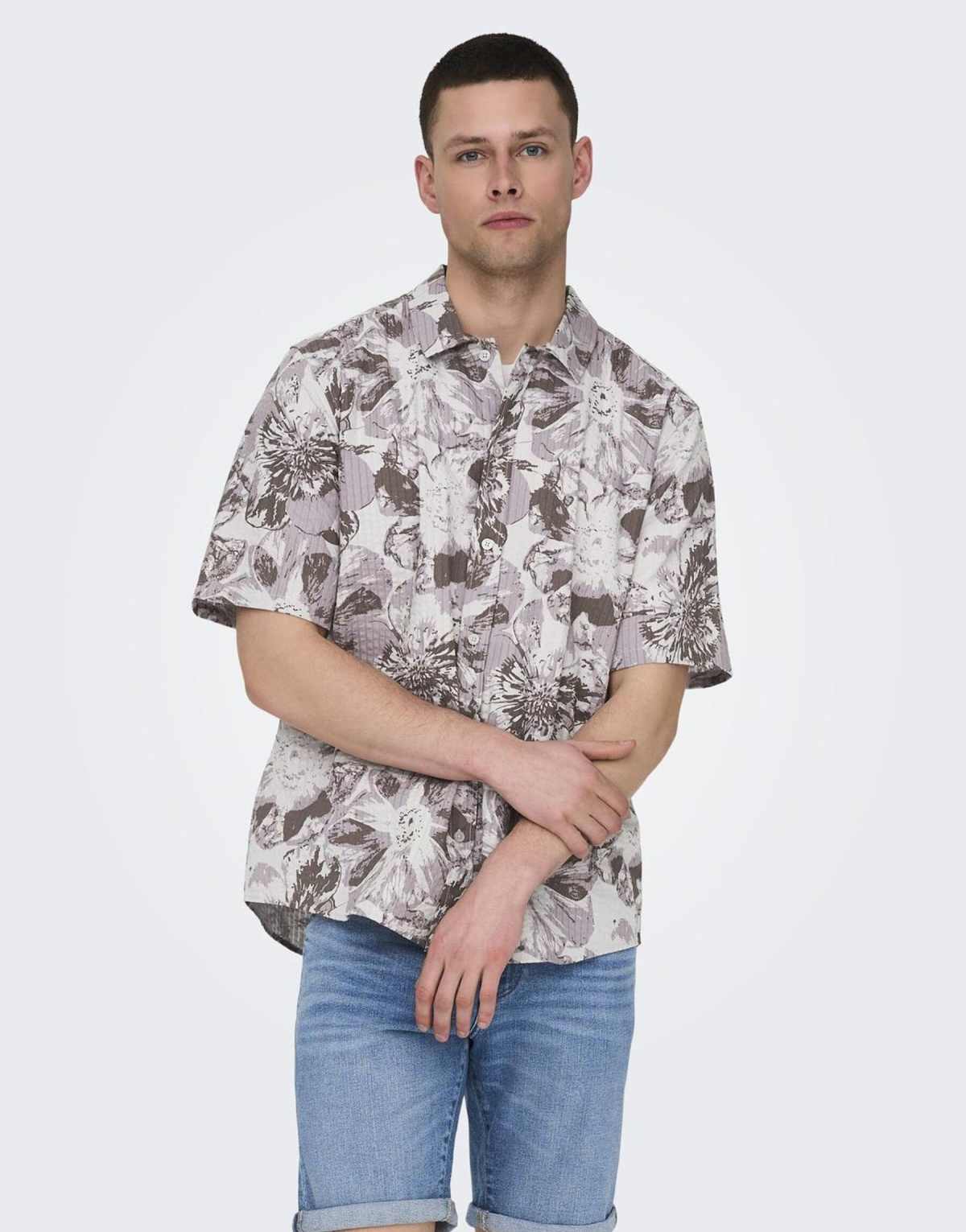 ONLY & SONS Shirt in raindrops
