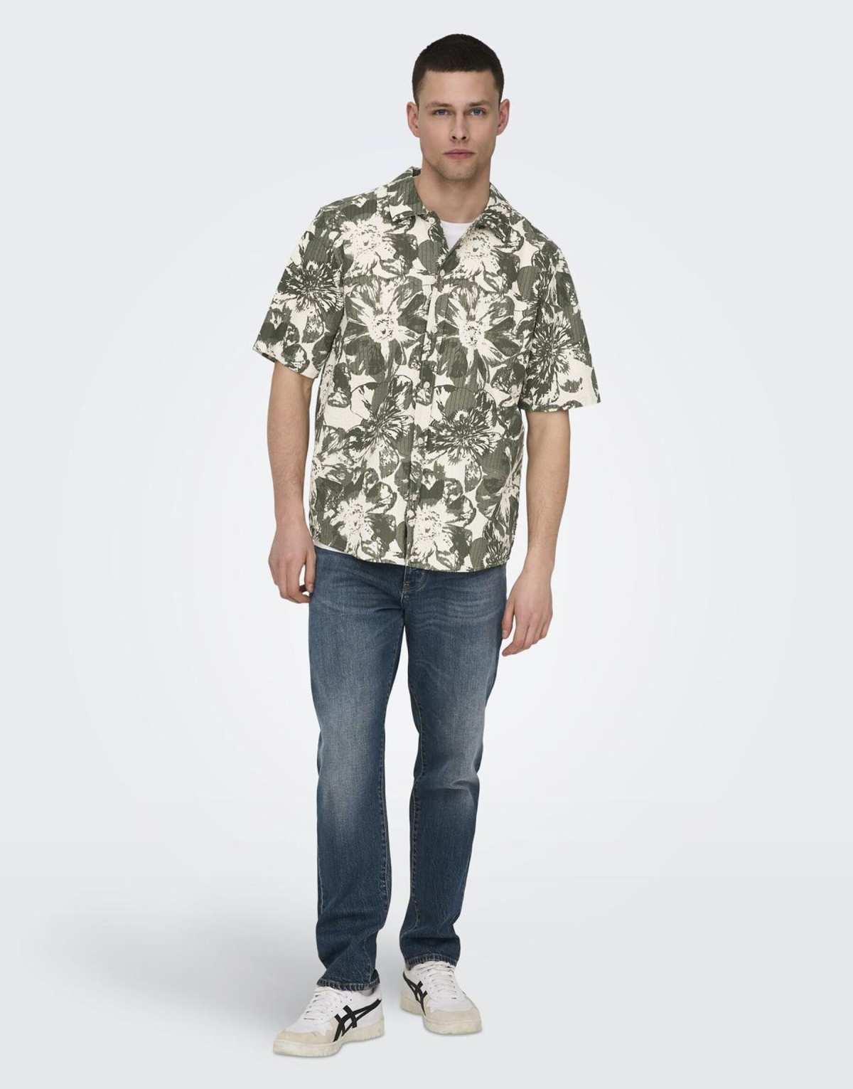 ONLY & SONS Shirt in silver lining