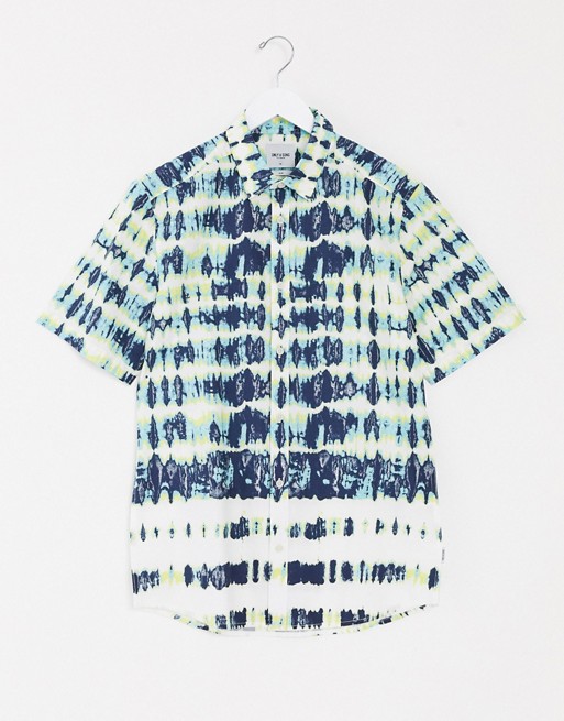 Only & Sons shirt with tie dye print in blue