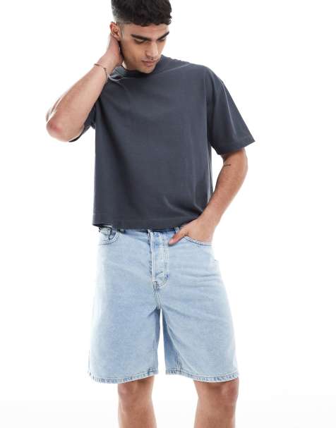 ONLY & SONS - Short ample en jean - Bleu clair délavé - view 1