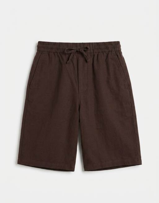 Only & Sons - Short ample en lin mélangé - Chocolat, 7 de 7