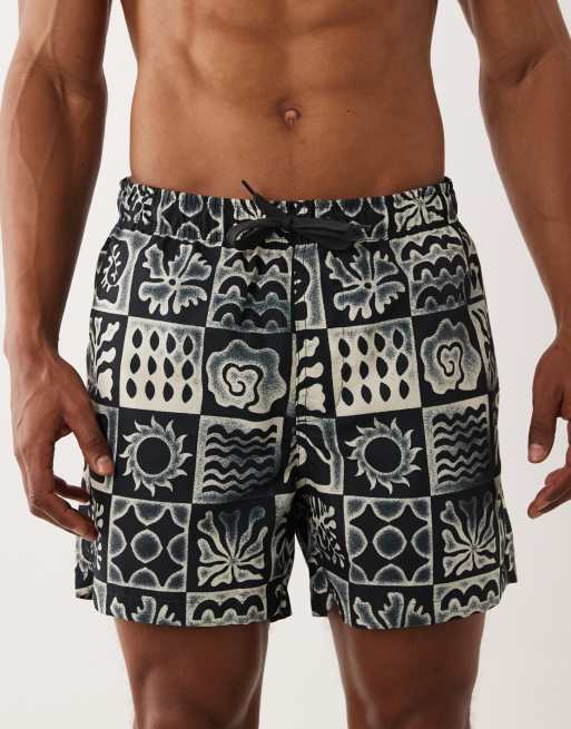 Only & Sons - Short de bain à imprimé color block - Noir et blanc, 4 de 5