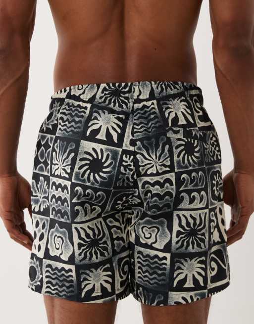 Only & Sons - Short de bain à imprimé color block - Noir et blanc, 5 de 5