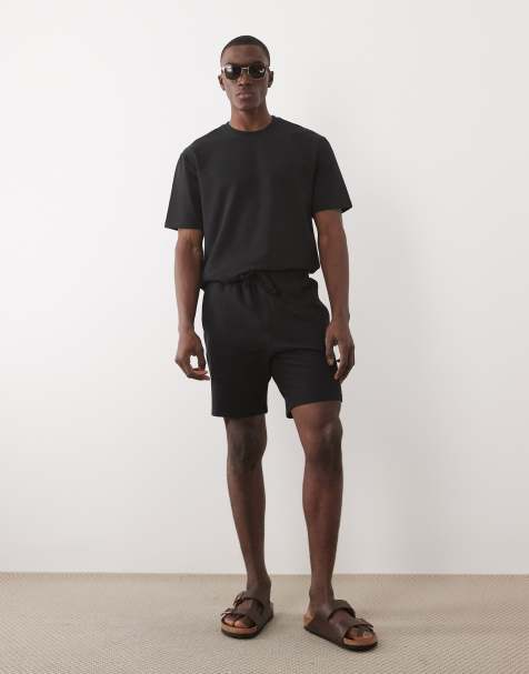 Only & Sons - Short d'ensemble en tissu gaufré - Noir - view 1