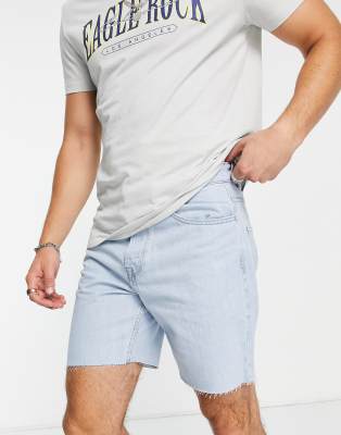 Only & Sons cut off denim short in light vintage wash - ASOS Price Checker