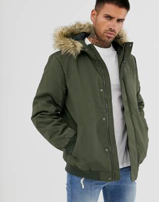 short parka with hood