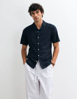 Only & Sons Short Sleeve Shirt In Blue