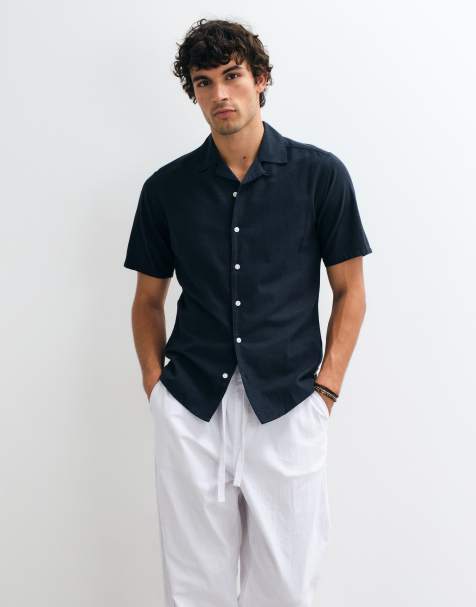 ONLY & SONS short sleeve shirt in navy - view 1