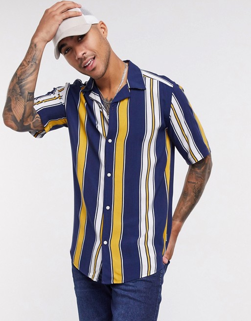 Only & Sons short sleeve stripe shirt