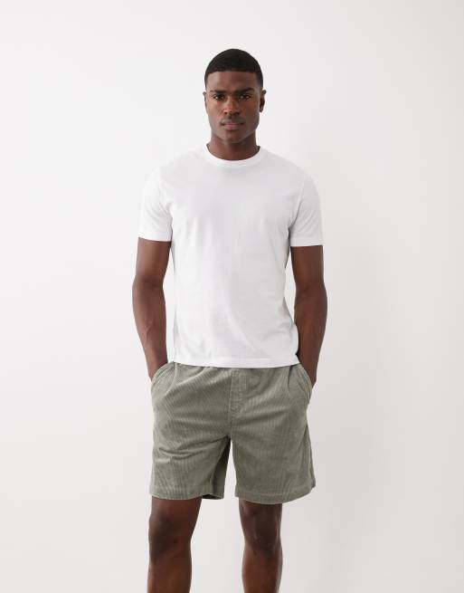 ONLY & SONS - Short van corduroy met elastische taille in saliegrijs, 2 van 5