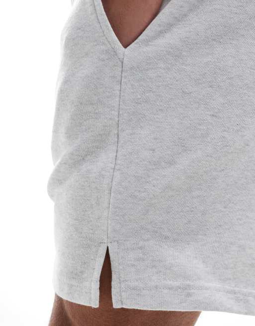 ONLY & SONS – Shorts aus Sweatshirt-Stoff in Hellgrau meliert, 5 von 5