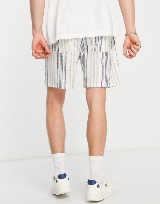 Only & Sons shorts in navy stripe - part of a set